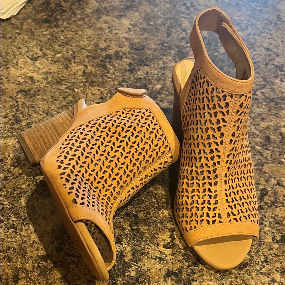 Vince Camel Perforated Heeled Sandals